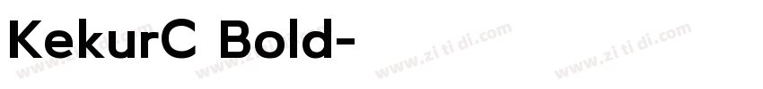 KekurC Bold字体转换